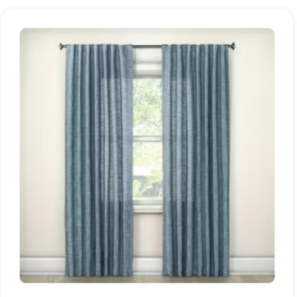 Threshold NWT Blue Window Panels. 54x84 inches